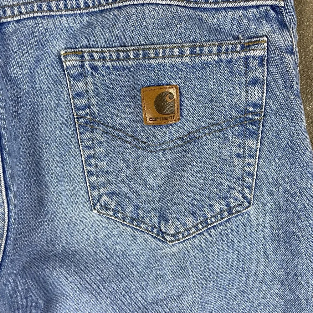 Vintage Carhartt Jeans Size 38x32 Blue Denim Relaxed Fit Tapered‎ Leg Workwear
